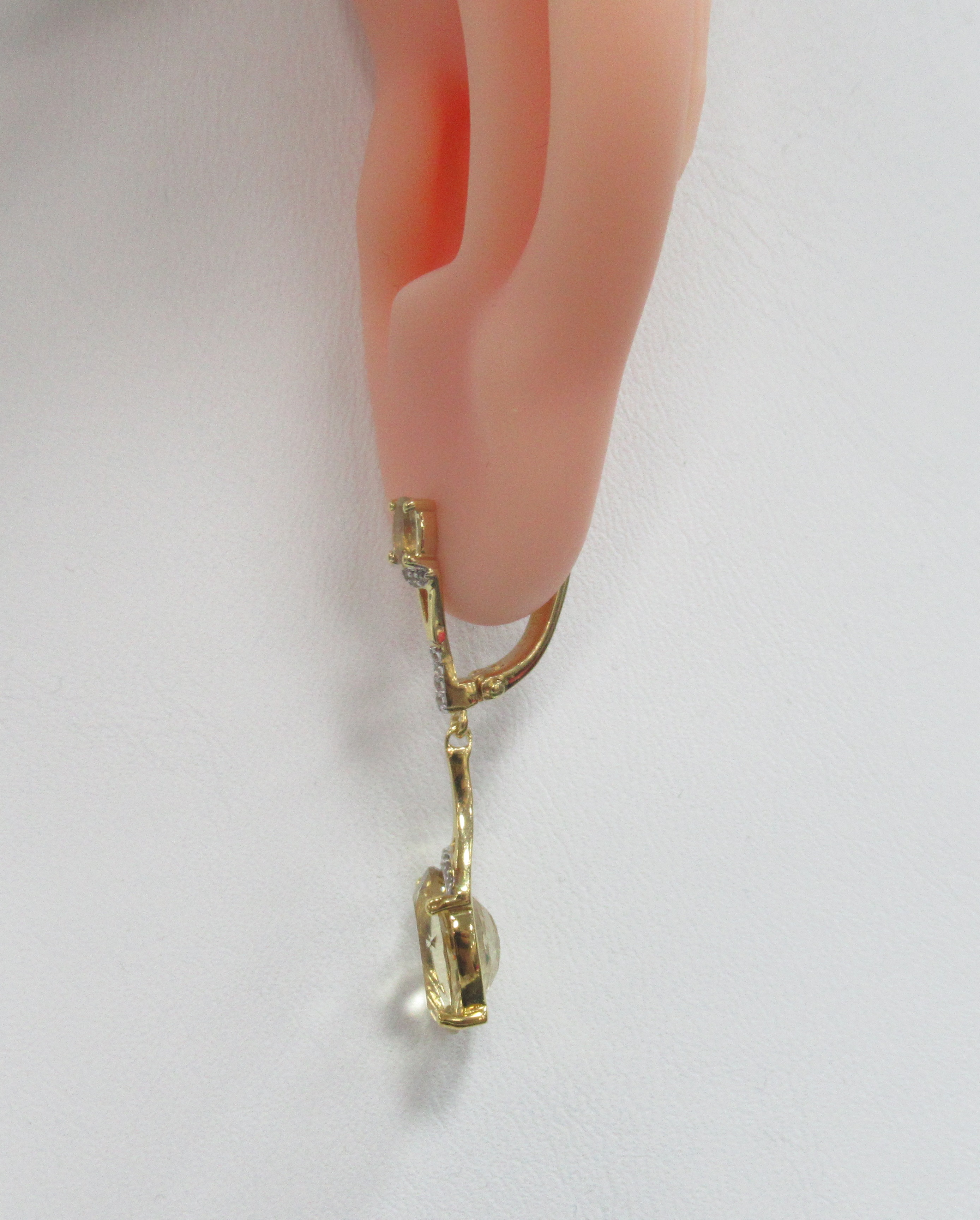 Серебряные серьги с гелиодорами